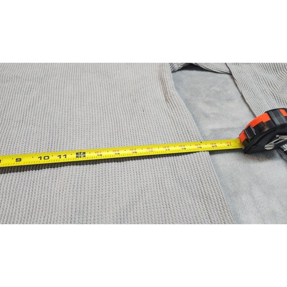 Grayers Mens Medium Gray Brawny Waffle Crew Shirt Long Sleeve 100% Cotton NWT - Picture 10 of 10